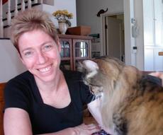 Dr. Margie Scherk with a feline friend